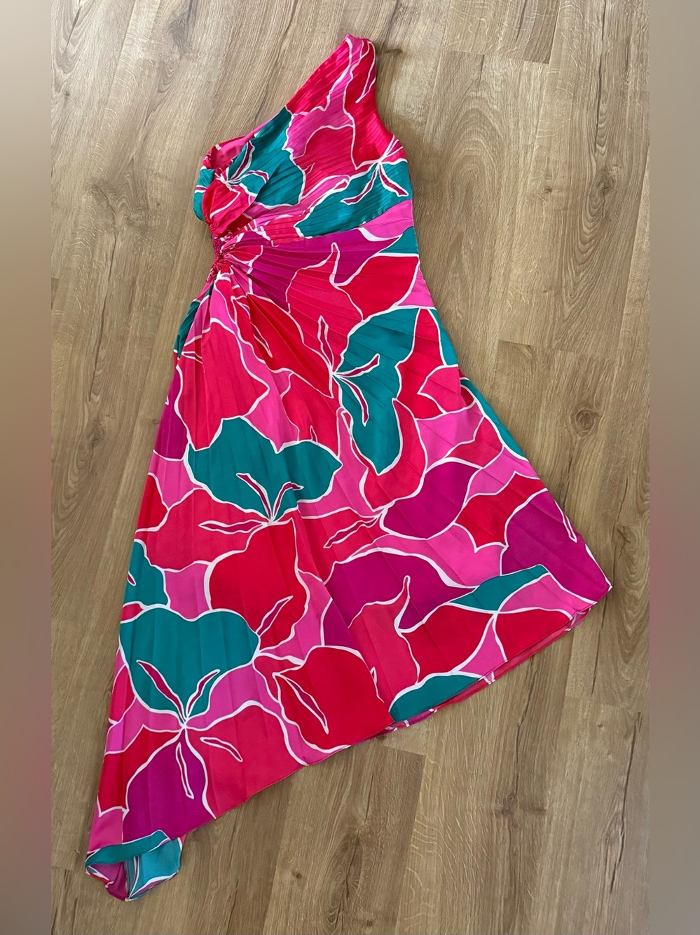 She + Sky one-shoulder dress, medium, long